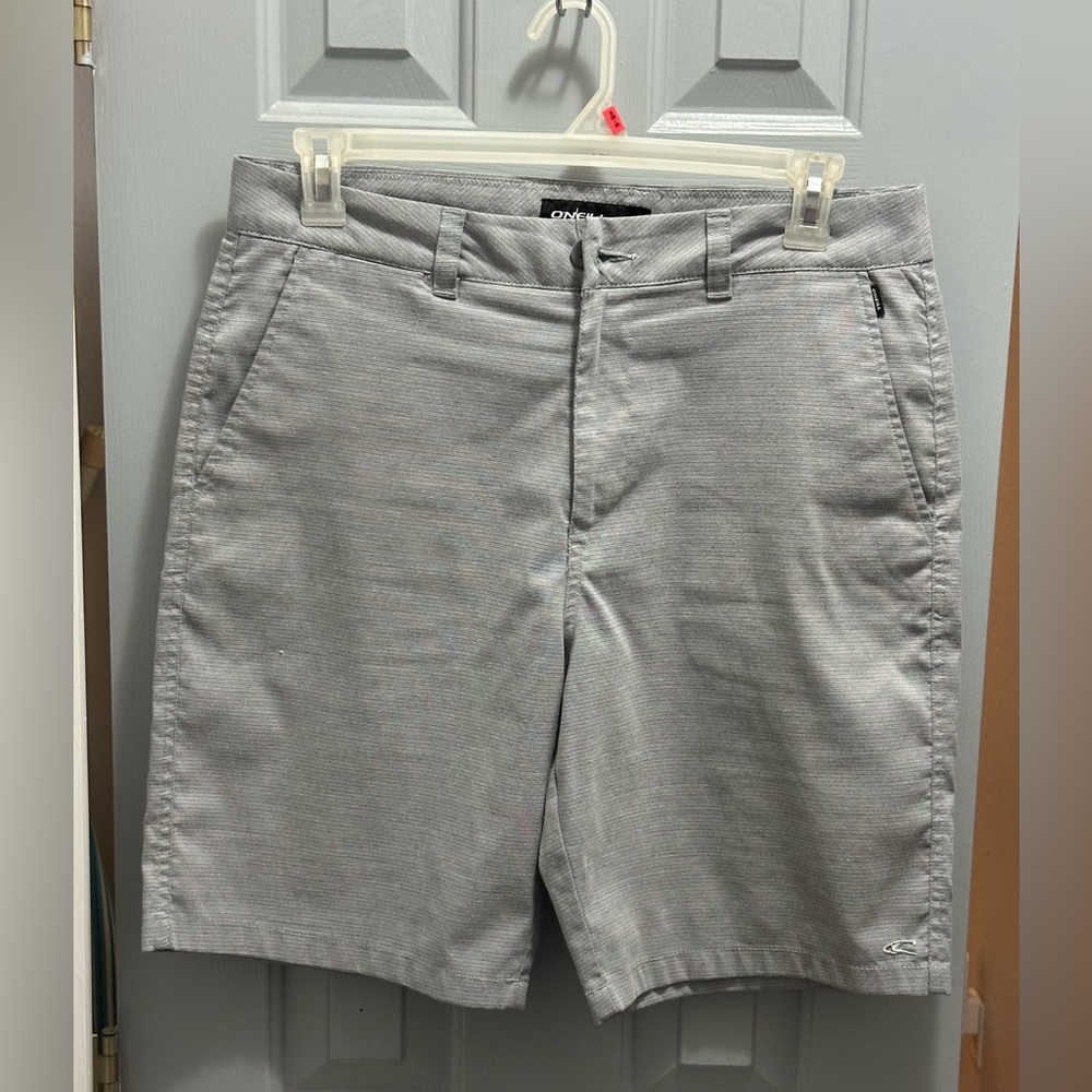 O’NEILL Flat Front Shorts Mens 34 Walking Casual Golf Active Button Zip